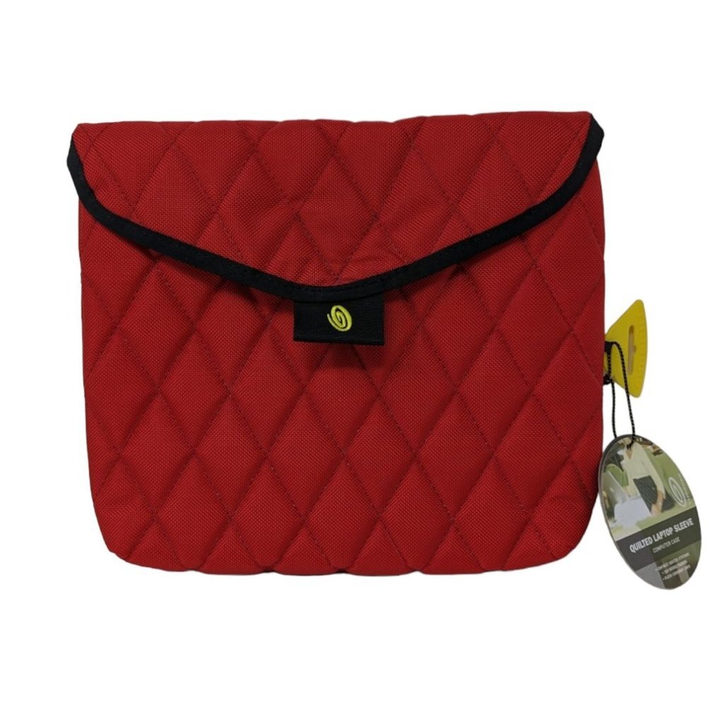 Timbuk2 Red Strawberry Quilted Padded Laptop Sleeve Case Envelope Bag XS